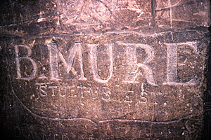 Roman Graffiti - 'B.Mure is Stupid', Aswan, Egypt - Click to Zoom