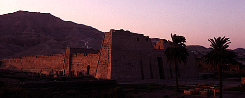Dusk at Medinet Habu, Thebes, Aswan, Egypt - Click to Zoom