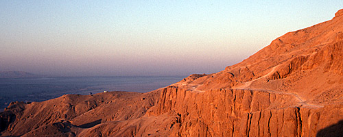 Sunrise above Nile Valley, Thebes, Aswan, Egypt - Click to Zoom
