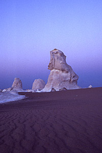 Formations at Dusk, The White Desert, 6th Oct, Egypt - Click to Zoom