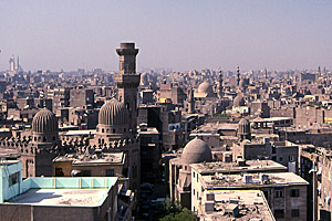View from Roof of Blue Mosque, Cairo, Egypt - Click to Zoom