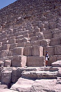 Anna at Great Pyramid, Cairo, Egypt - Click to Zoom